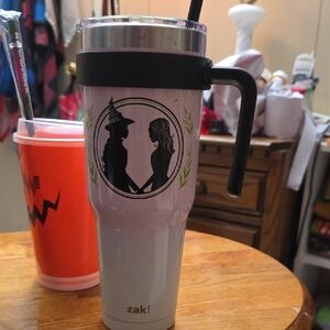 Zak! Designs White and Black Insulated Tumbler Wicked